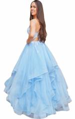 Sky Corset Layered Gown